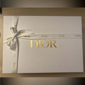 Dior Textured White Box with Gold Accents